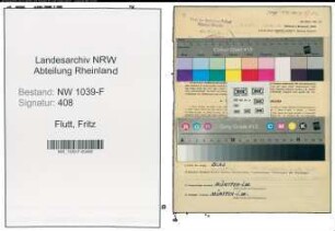 Entnazifizierung Fritz Flutt , geb. 18.07.1893 (Angestellter)