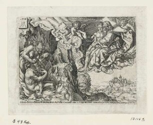 Lazarus im Schoße Abrahams, Blatt 5 der Folge "Gleichnis von Lazarus und dem reichen Mann"