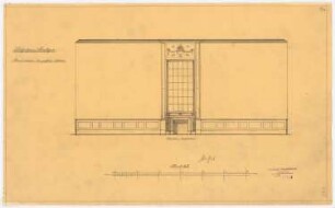 Wohnhaus Kretzer, Berlin-Tiergarten: Großer Salon: Ansicht der Kaminwand 1:50
