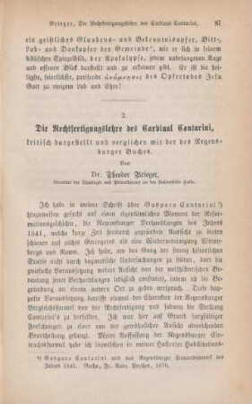 87-150 Die Rechtfertigungslehre des Cardinal Contarini