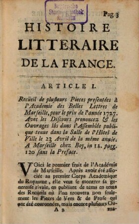 Bibliothèque françoise, ou histoire littéraire de la France. 11, 11. 1728