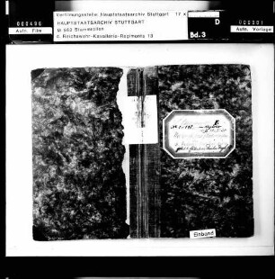 Stammrolle der 2. Eskadron des Reichswehr-Kavallerieregiments Nr. 13