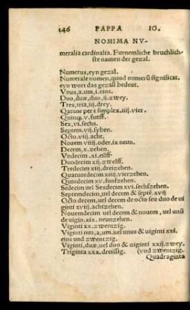 Nomina Numeralia cardinalia ...