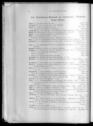 II b. Theoretische Mechanik im allgemeinen. Mechanik fester Körper.