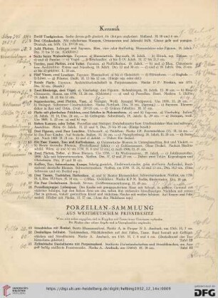 Porzellan-Sammlung (Nr. 19-133)