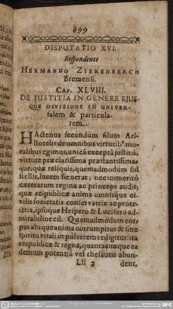 Disputatio XVI. Respondente Hermanno Zierenberch Bremensi [Caput XLVIII.-L.]