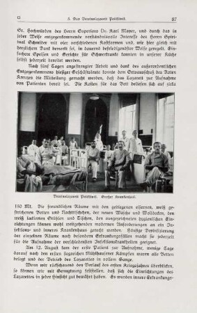 Vereinslazarett Poliklinik. Großer Krankensaal.