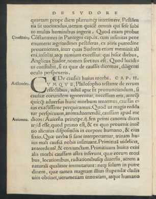 De caussis huius morbi. Cap. II.