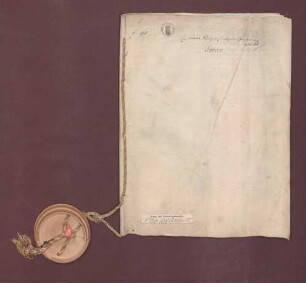Wahlkapitulation des Bischofs Philipp Christoph von Speyer.