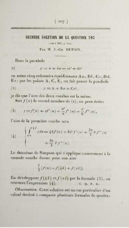 Seconde solution de la question 393.