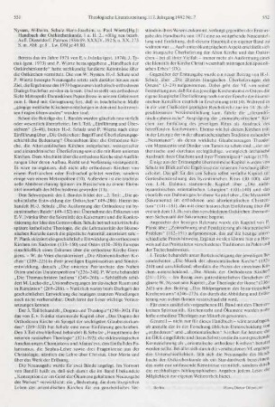 551-552 [Rezension] Handbuch der Ostkirchenkunde