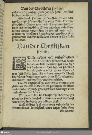 Van der Christliken fryheit
