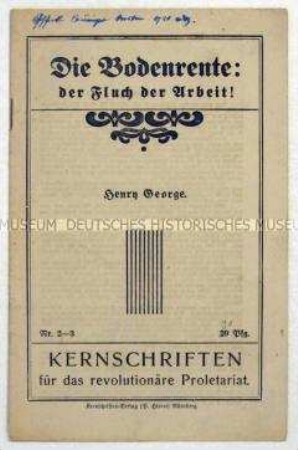 Agrarpolitische Propagandaschrift aus kommunistischer Perspektive