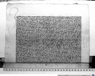 Urkunde über die Abtretung von Wassenberg an Herzog Wilhelm von Jülich. 1494.06.24.