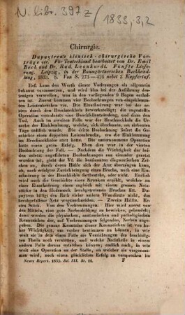 Neues allgemeines Repertorium der neuesten in- und ausländischen Literatur. 1833,3, Stück 2 - 6 = Nr. 14 - 18
