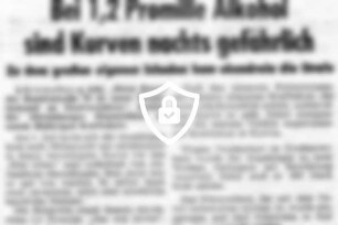 Bei 1,2 Promille Alkohol sind Kurven nachts gefährlich
