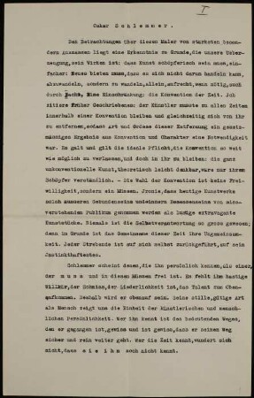 Biographie Oskar Schlemmer