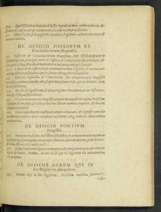 De Officio Fossorum Et Cuniculariorum Praepositi.