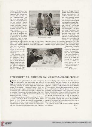4: Efterskrift til Artiklen om Kierkegaard-Billederne