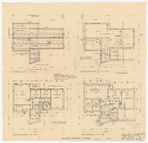 Fa. Thonet, Frankenberg/Eder. Thonet-Siedlung Wohnhaus Frost: Grundrisse 1:50