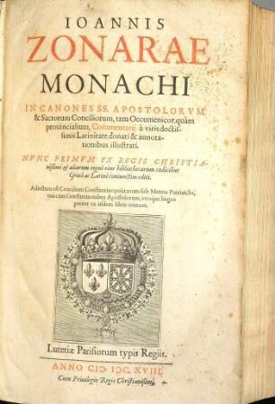 In canones ss. apostolorum & sacrorum conciliorum tam oecumenicorum quam provincialium commentarii