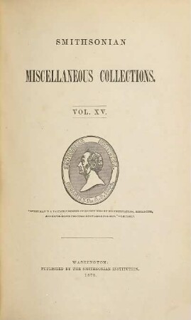 Smithsonian miscellaneous collections, 15