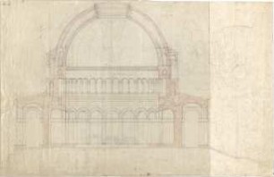 Gärtner, Friedrich von; Kelheim; Befreiungshalle - Schnitt