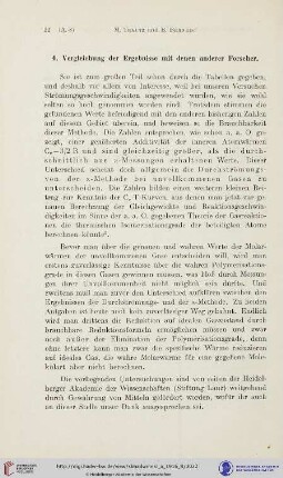 4. Vergleichung der Ergebnisse mit denen anderer Forscher