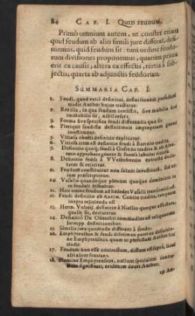 [Cap. I. Quid feudum, quidque differat illud ab alio simili jure.]