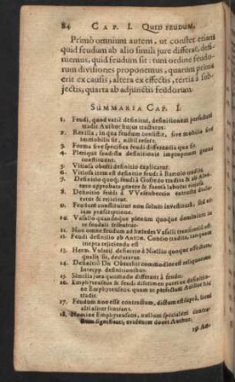 [Cap. I. Quid feudum, quidque differat illud ab alio simili jure.]