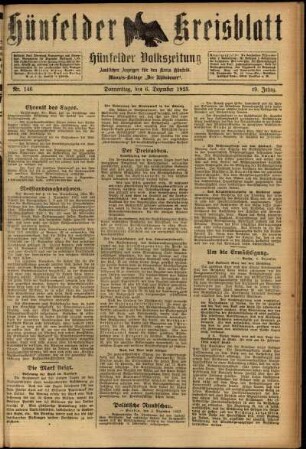 Ausgabe vom Donnerstag, den 06. Dezember 1923.