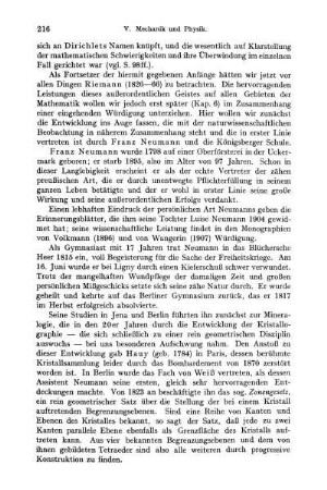 Neumanns Kristallographie, Optik und Elektrodynamik.