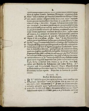 Caput II. De Rei Definitione