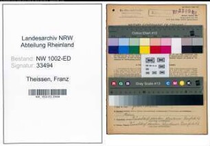 Entnazifizierung Franz Theissen, geb. 03.12.1889 (Lehrer)