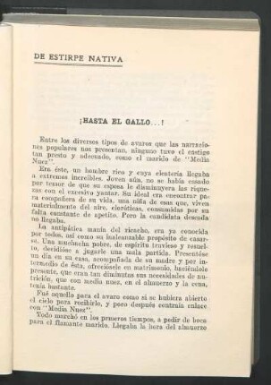 ¡Hasta el gallo...!