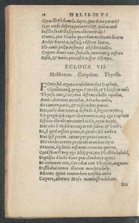 Ecloga VII. Meliboeus.