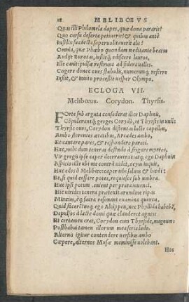 Ecloga VII. Meliboeus.