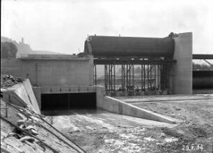 Baustelle Staustufe Neckarzimmern, Grundwasser, Pumpenhaus