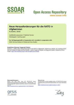 Neue Herausforderungen für die NATO in Afghanistan