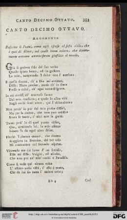 Canto decimo ottavo