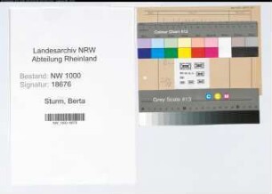 Entnazifizierung Berta Sturm, geb. 23.05.1901 ()