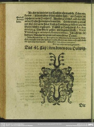 Das 41. Cap: von denen von Dalwig