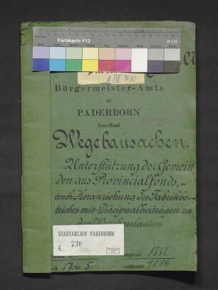 Wegebausachen: Unterstützung der Gemeinden aus Provinzialfonds