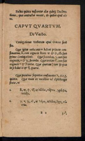 Caput Quartum, De Verbo.