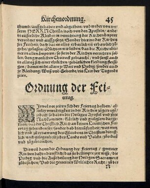 Ordnung der Feiertag.