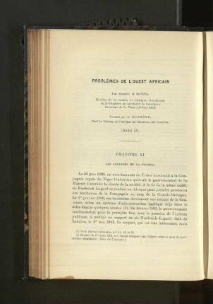 Problemes de l'Ouest Africain