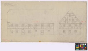 Gleisberg ([Amtshauptmannschaft] Döbeln): Mehnert. Wohnhaus (Seiten-Ansicht, Giebel-Ansicht)