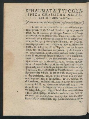 Sphalmata Typographica Crassiora Necessario Emendanda