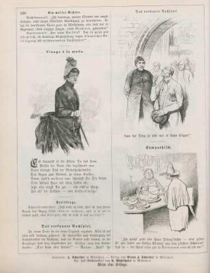 "Visage à la mode" "Das verkannte Nachspiel" "Sympathisch"