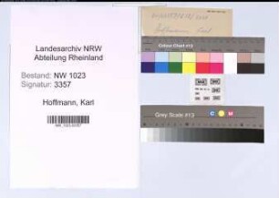 Entnazifizierung Karl Hoffmann , geb. 14.12.1898 ()
